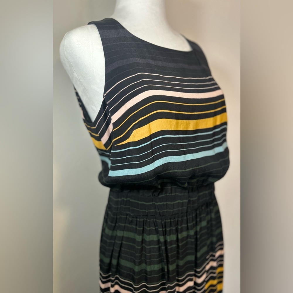 Ann Taylor Loft Sleeveless Striped Midi Dress  Size Medium NWT - Picture 3 of 13
